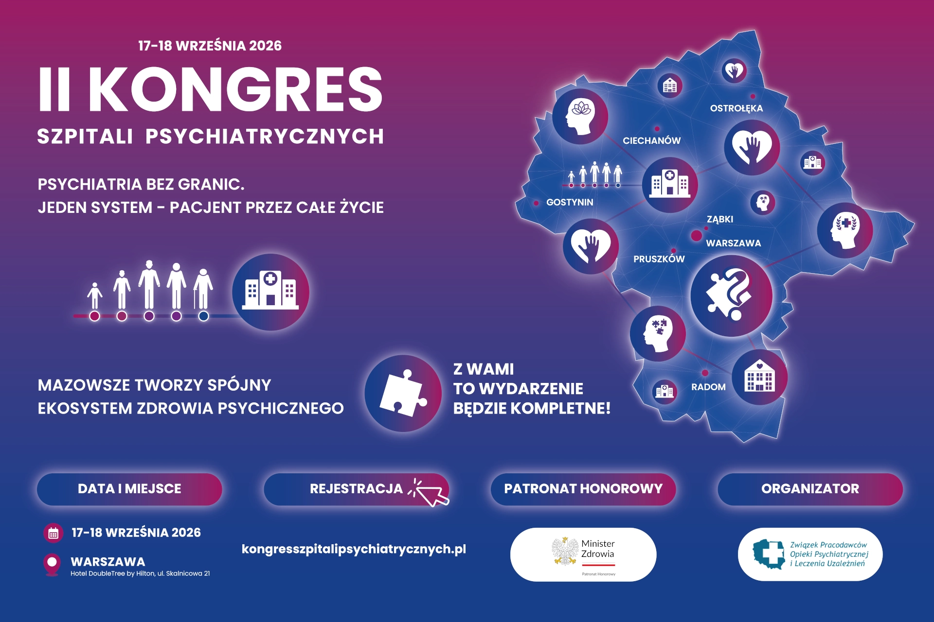 psychiatria bez granic jeden system pacjent przez całe życie zapowiedź II Kongres Szpitali Psychiatrycznych grafika cover 2026